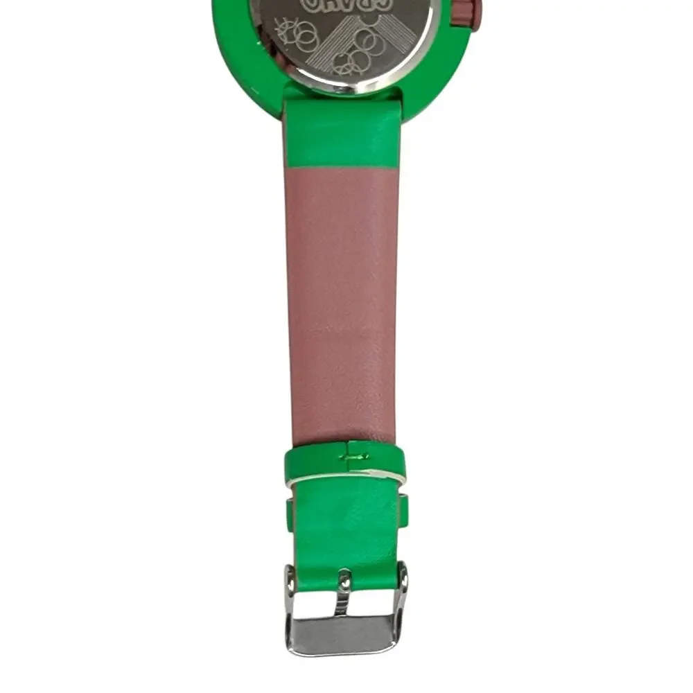 Crayo Crazy For Color Green Brown Analog Quartz Watch Silicone Band Battery
